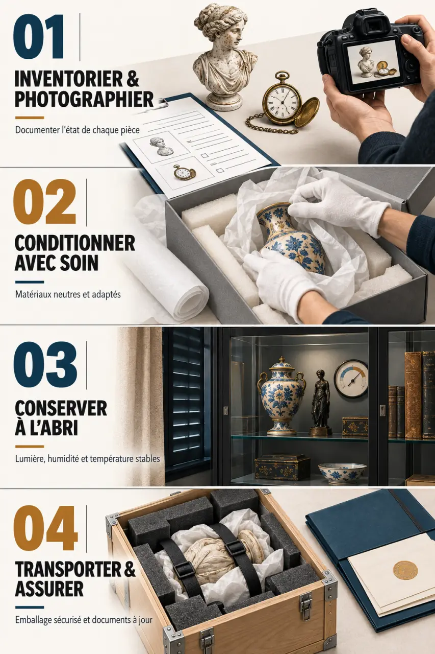 Étapes pour bien protéger vos objets de collection et antiquités