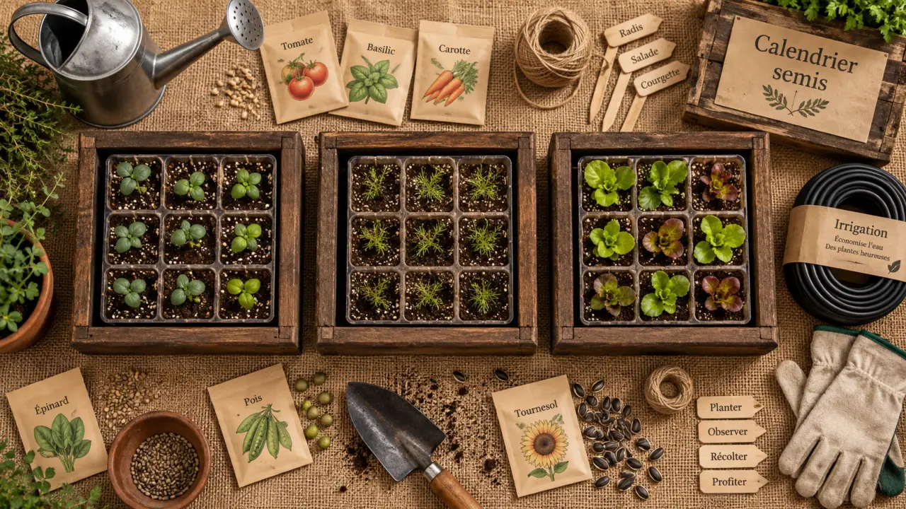 Mon jardin potager 10 m² au soleil : semis et outils