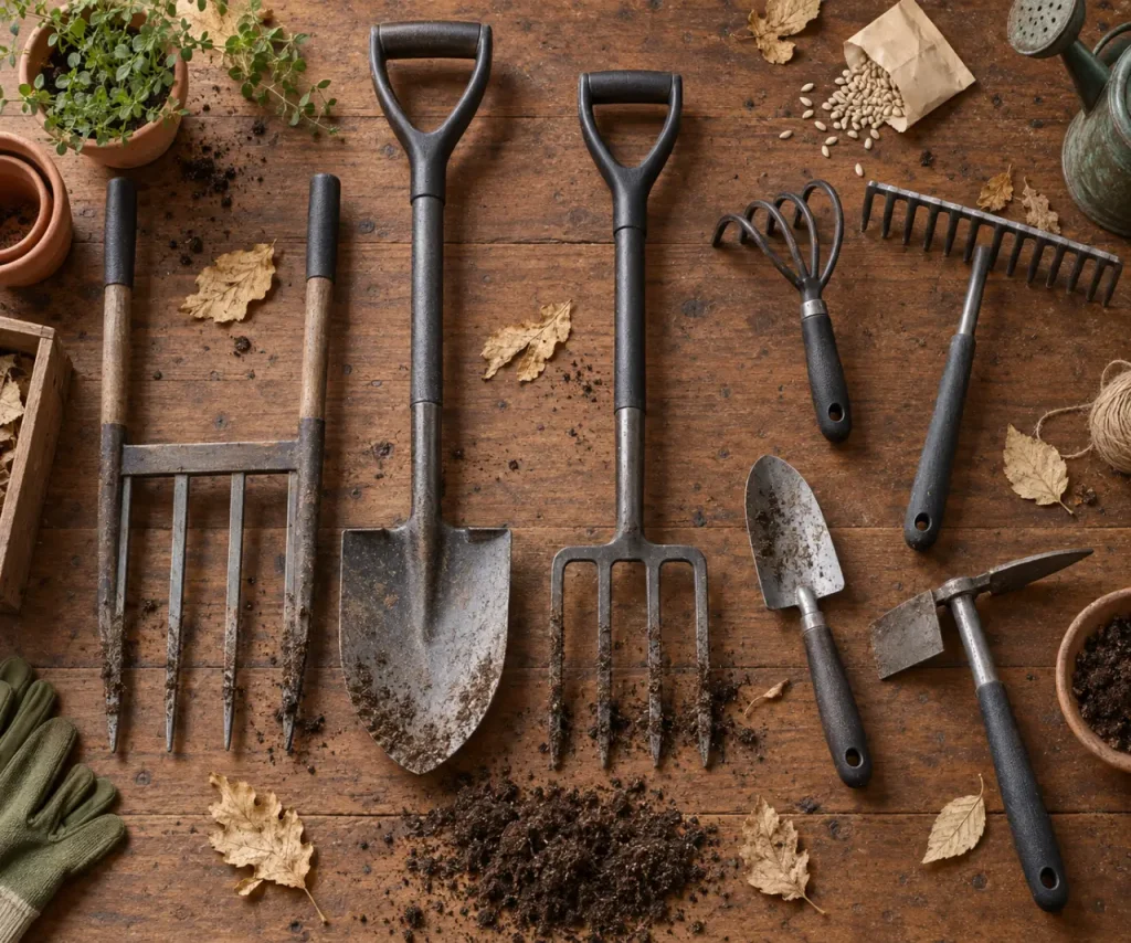 Au jardin, moins d’outils suffit : le matériel à choisir selon chaque tâche