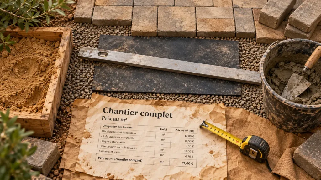 Prix du pavage au m² : le terrain peut coûter aussi cher que les pavés